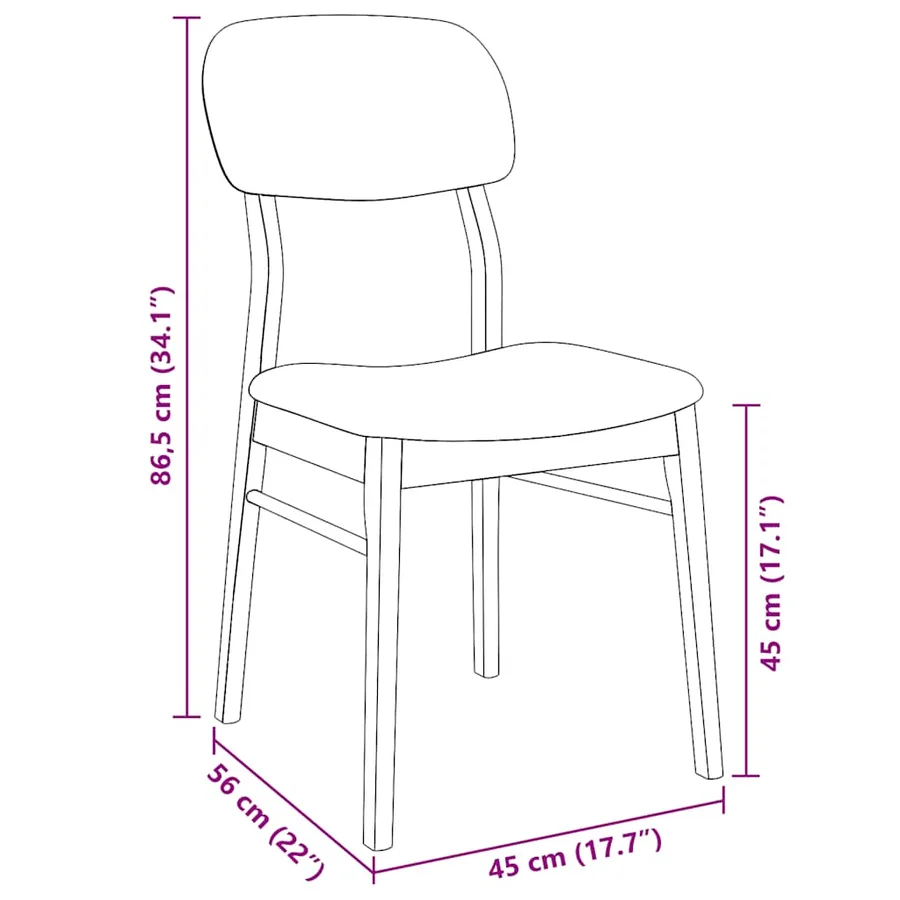 Chaises à manger coussins 2 pcs marron bois massif caoutchouc - 11