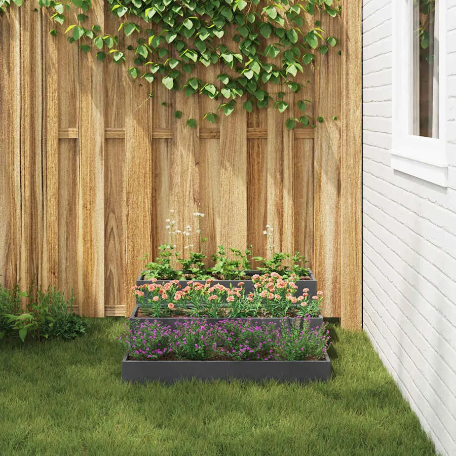 Cache-pot de jardin Anthracite 90 x 90 x 35 cm - 4