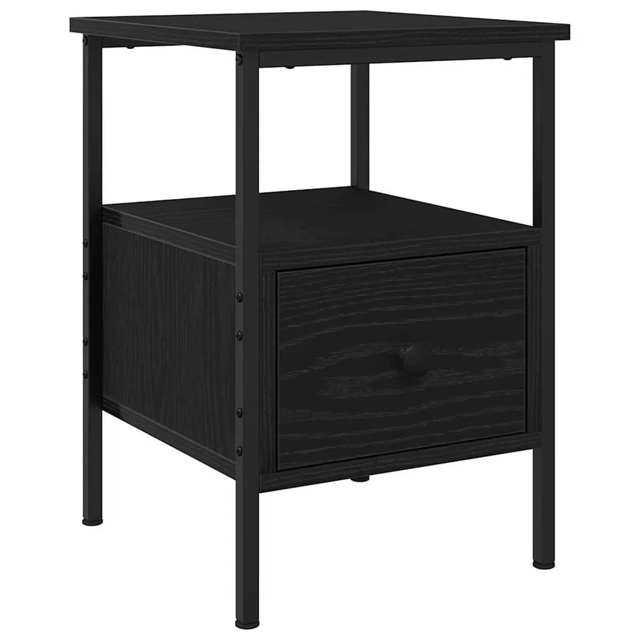 Cabinet de chevet Chêne noir 34 x 36 x 50 cm Bois d'ingénierie - 2