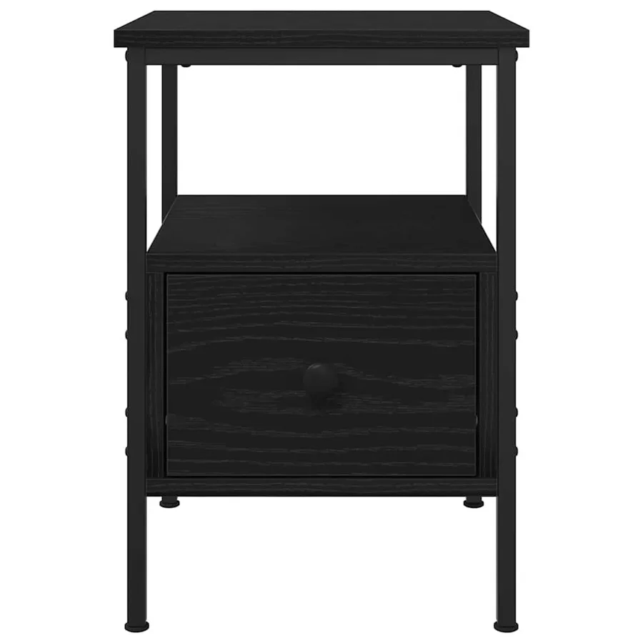 Cabinet de chevet Chêne noir 34 x 36 x 50 cm Bois d'ingénierie - 6