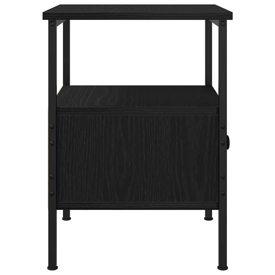 Cabinet de chevet Chêne noir 34 x 36 x 50 cm Bois d'ingénierie - 7