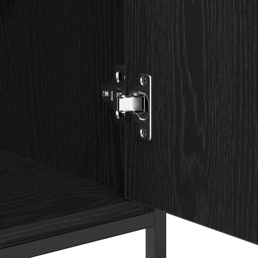 Buffet Chêne noir 70 x 30 x 80 cm Bois d'ingénierie - 10