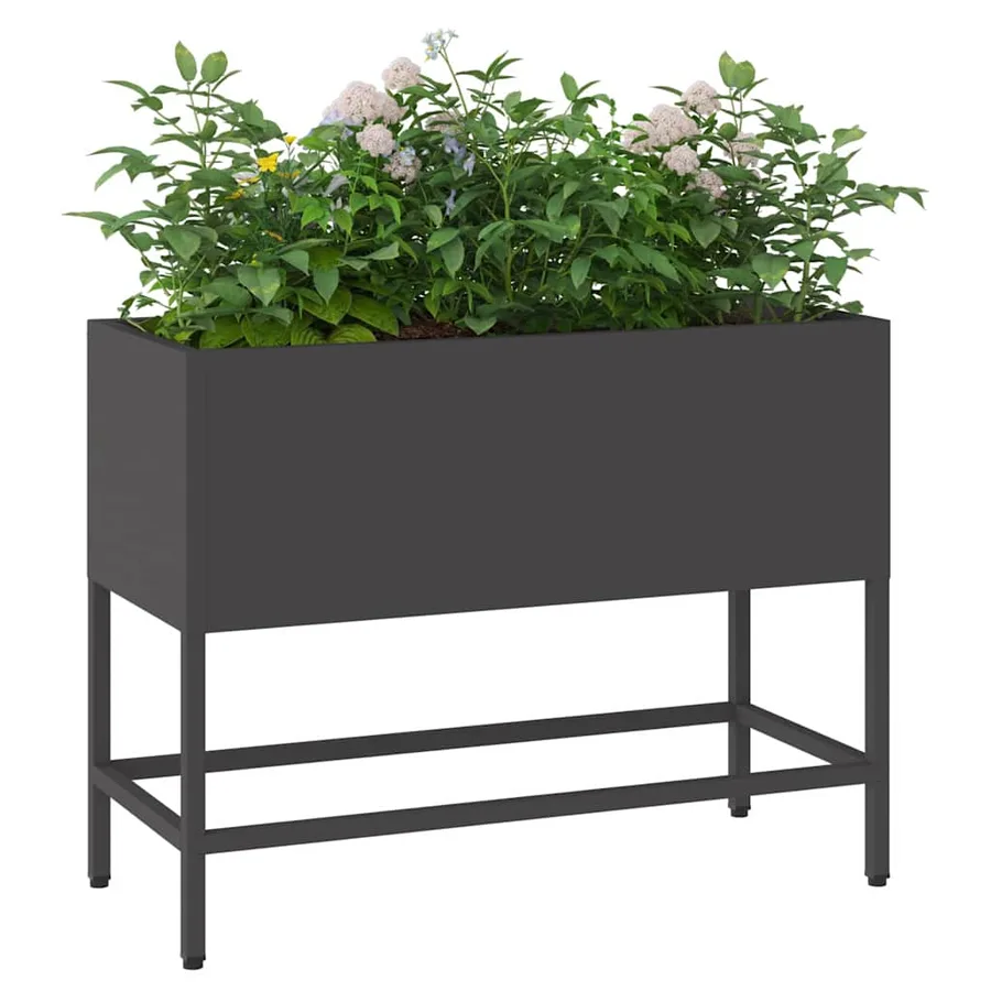 Bac de jardin surélevé Noir 60 x 26 x 45 cm Acier - 3