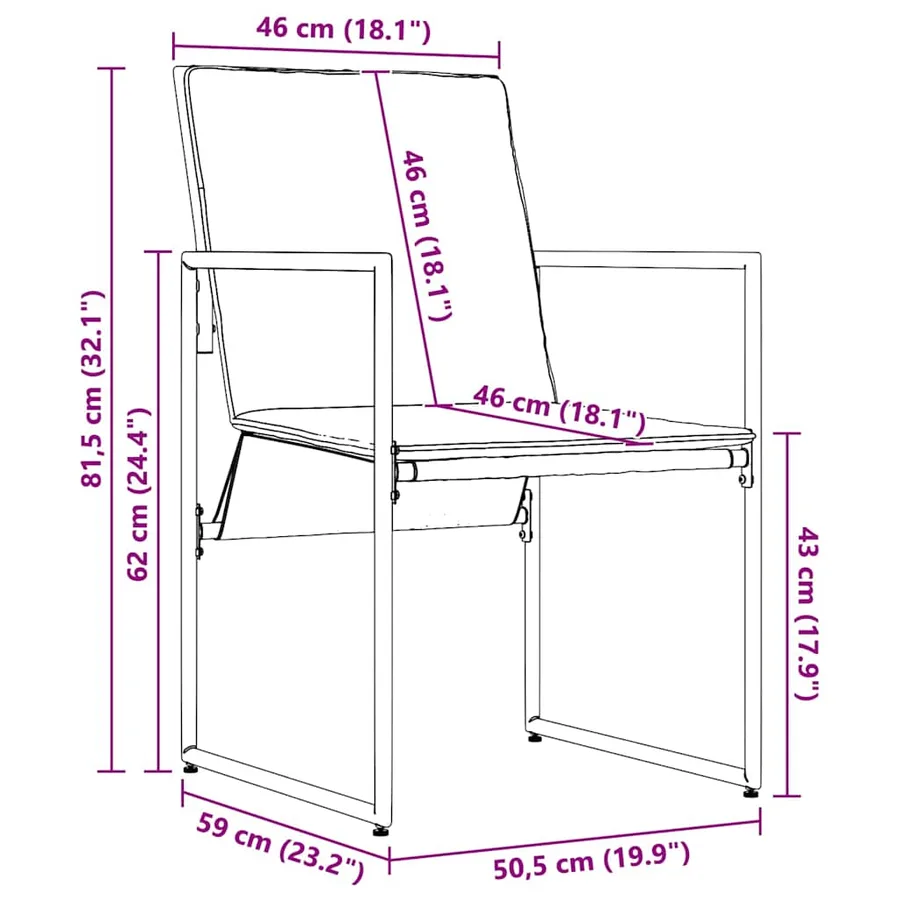 Ensemble de salle à manger pour jardin 13 pcs Noir Acier - 12