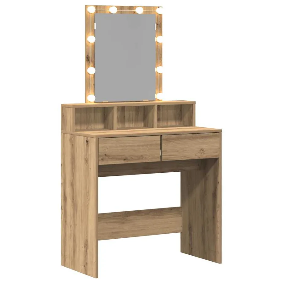 Coiffeuse chêne artisanal 80 x 41 x 144,5 cm Bois d'ingénierie - 5
