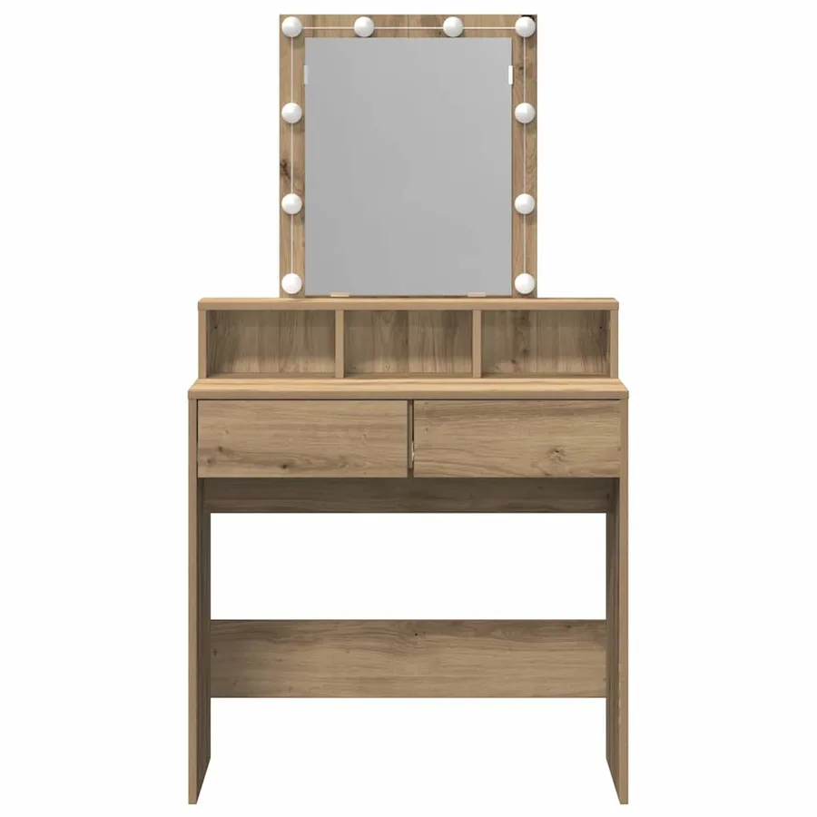 Coiffeuse chêne artisanal 80 x 41 x 144,5 cm Bois d'ingénierie - 7