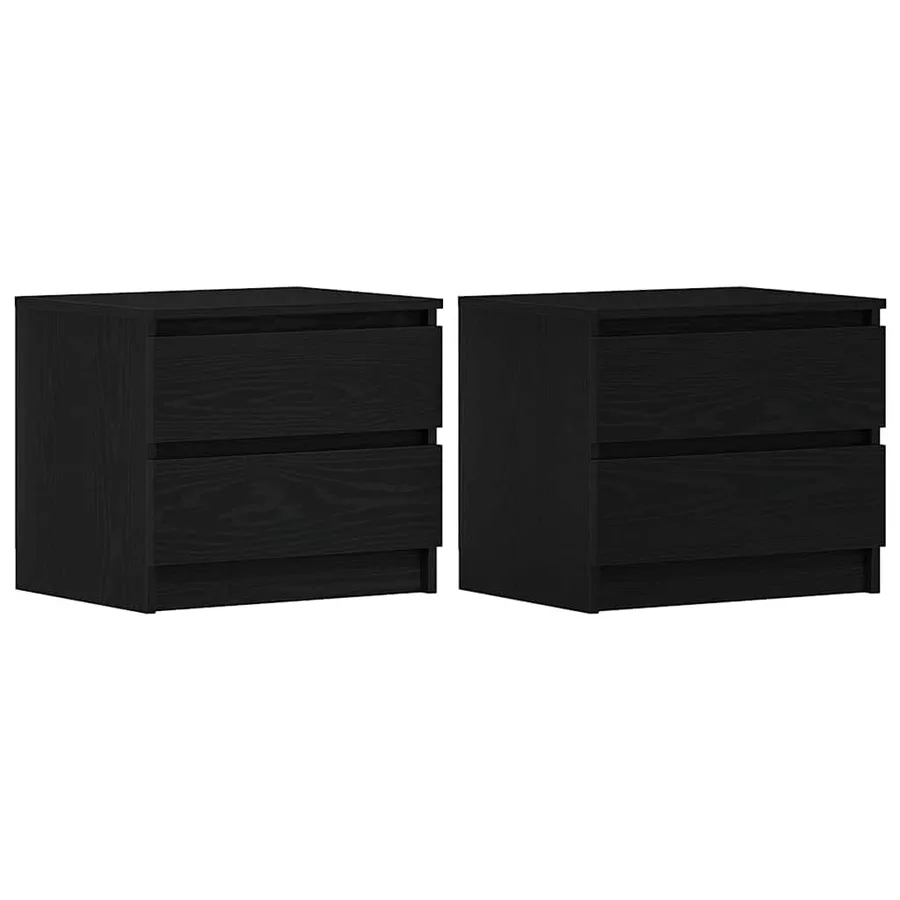 Cabinet de chevet 2 pcs Chêne noir 50 x 40 x 43,5 cm - 6