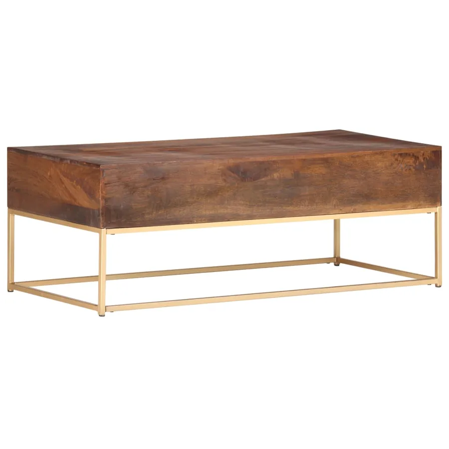 Table basse 112 x 50 x 40 cm en bois de manguier massif - 4