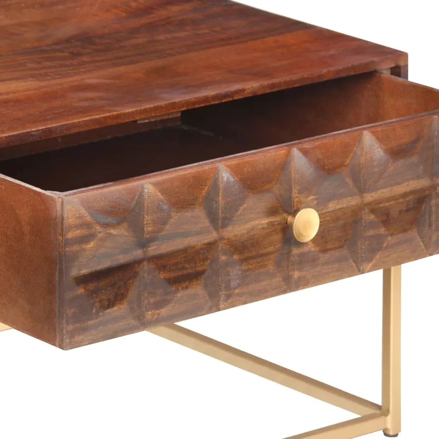 Table basse 112 x 50 x 40 cm en bois de manguier massif - 5