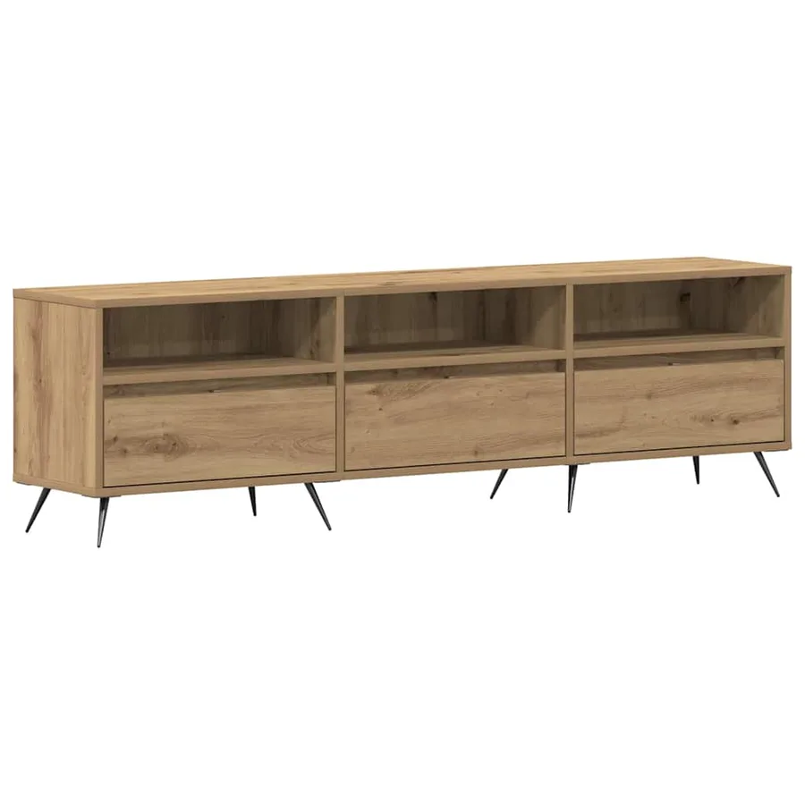 Meuble TV 150 x 30 x 44,5 cm chêne artisanal Bois d'ingénierie - 2