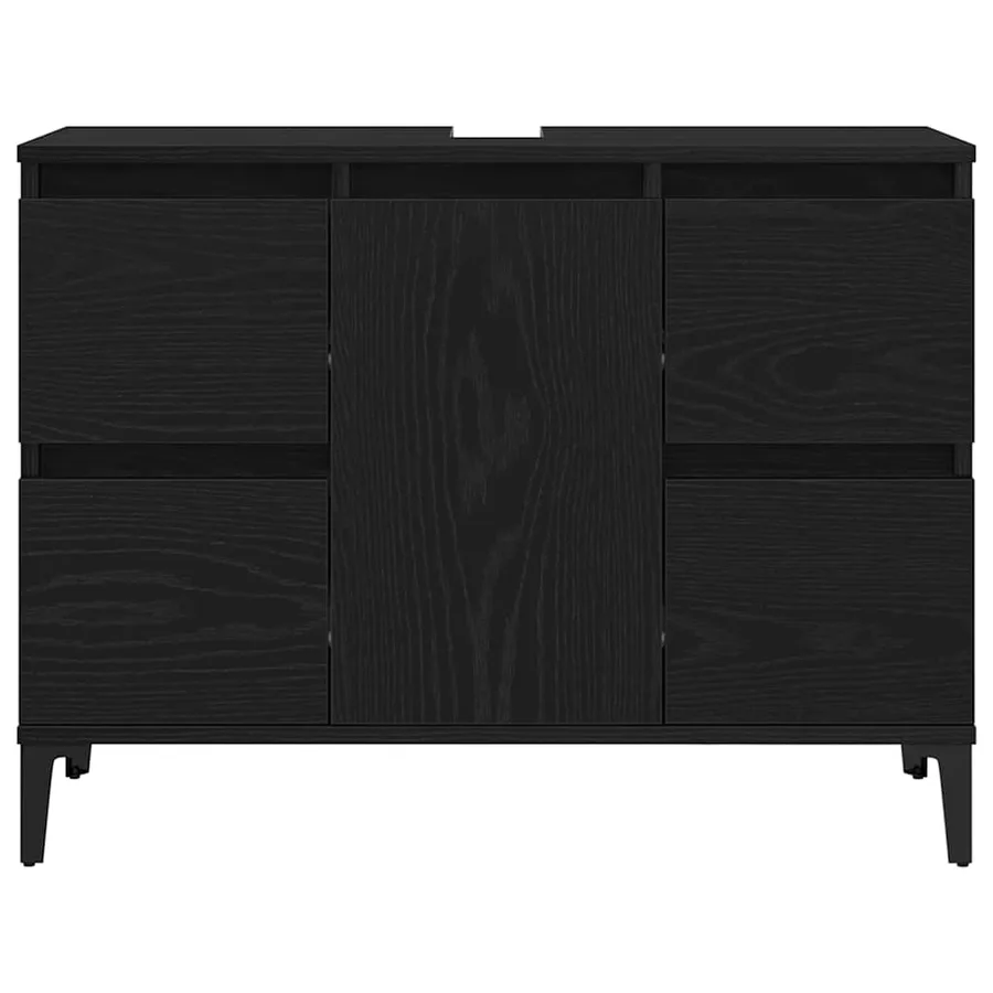 Ensemble de mobilier de salle de bain 3 pcs Chêne noir - 8