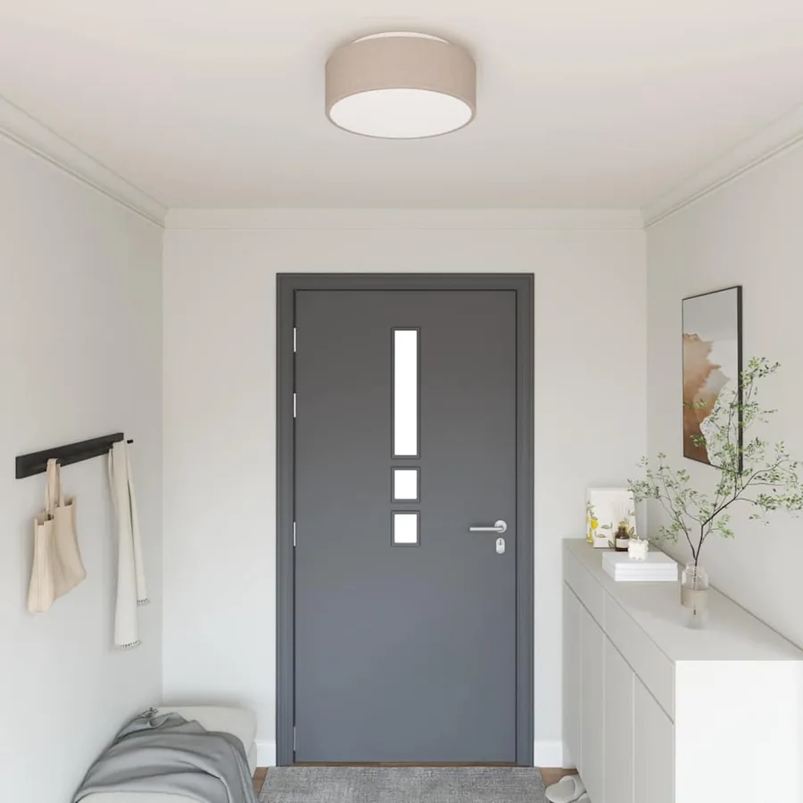 Lampe de plafond Taupe 38 x 38 x 13,5 cm tissu