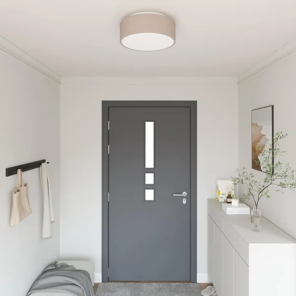 Lampe de plafond Taupe 38 x 38 x 13,5 cm tissu