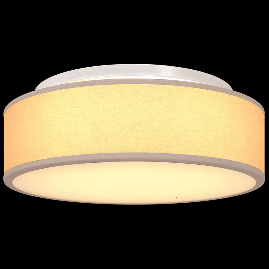 Lampe de plafond Taupe 38 x 38 x 13,5 cm tissu - 11