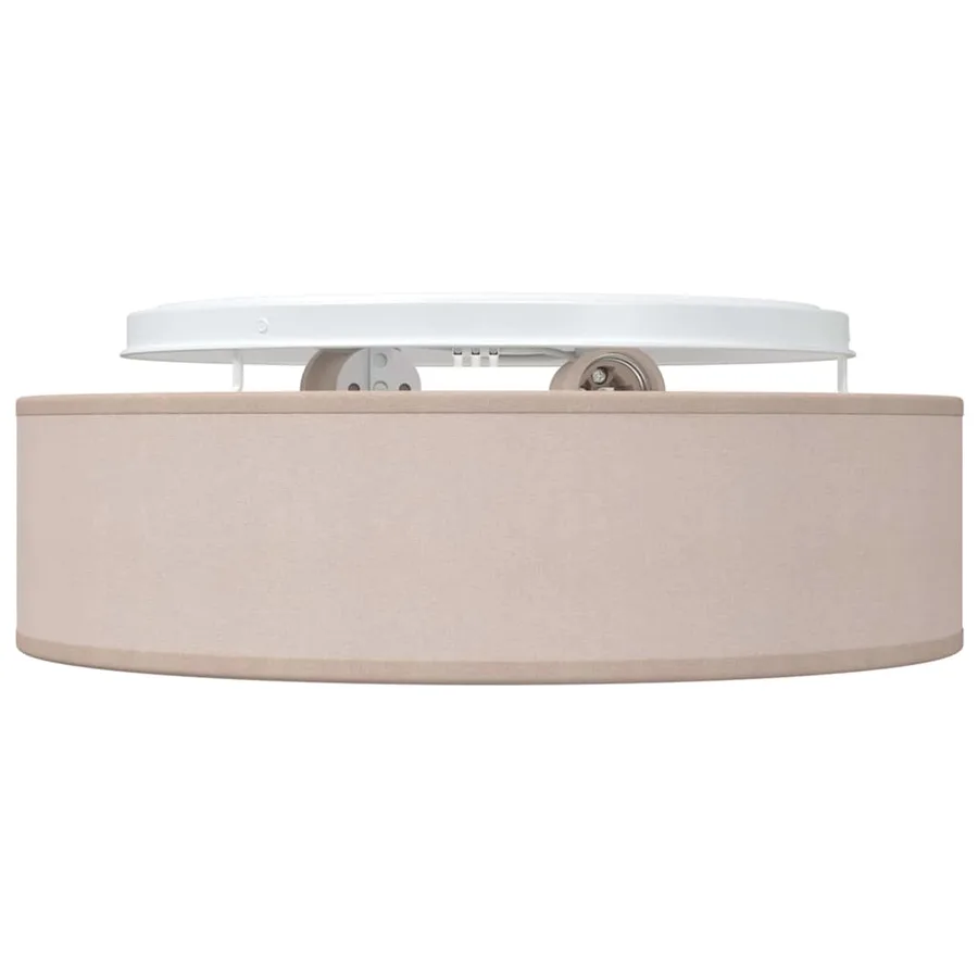 Lampe de plafond Taupe 38 x 38 x 13,5 cm tissu - 5