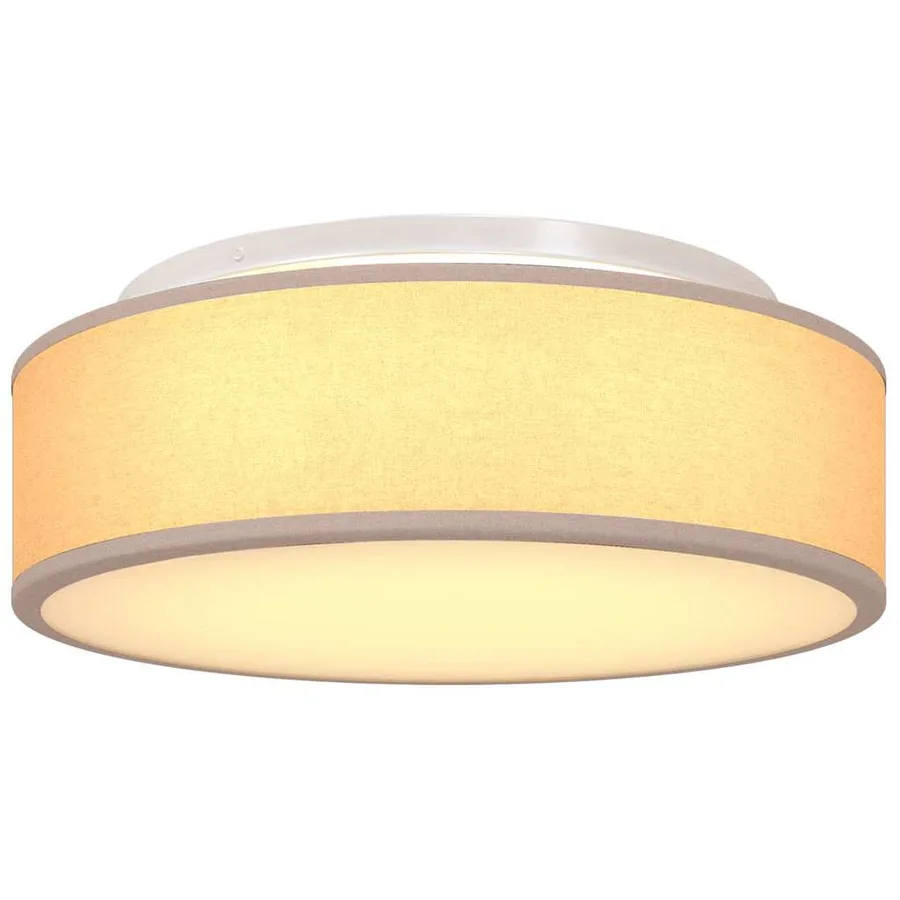 Lampe de plafond Taupe 38 x 38 x 13,5 cm tissu - 8