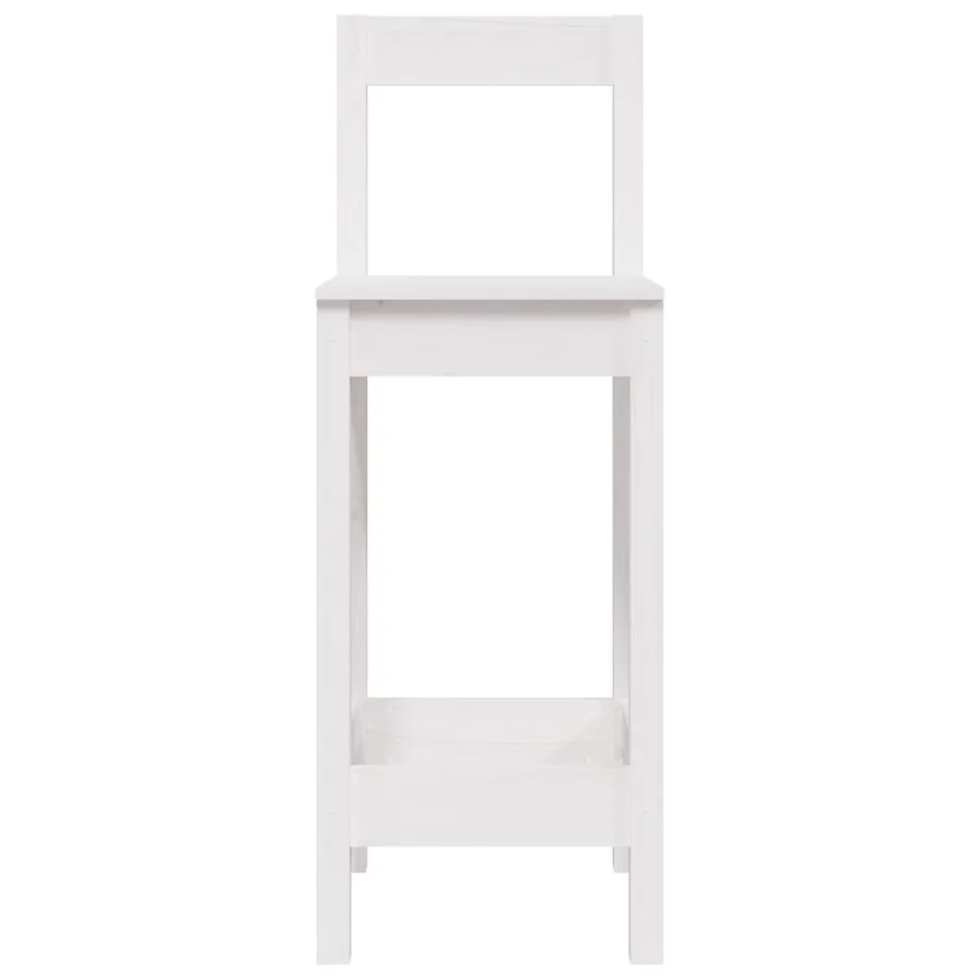 Chaises de bar lot de 2 blanc 40x41,5x112 cm bois de pin solide - 4