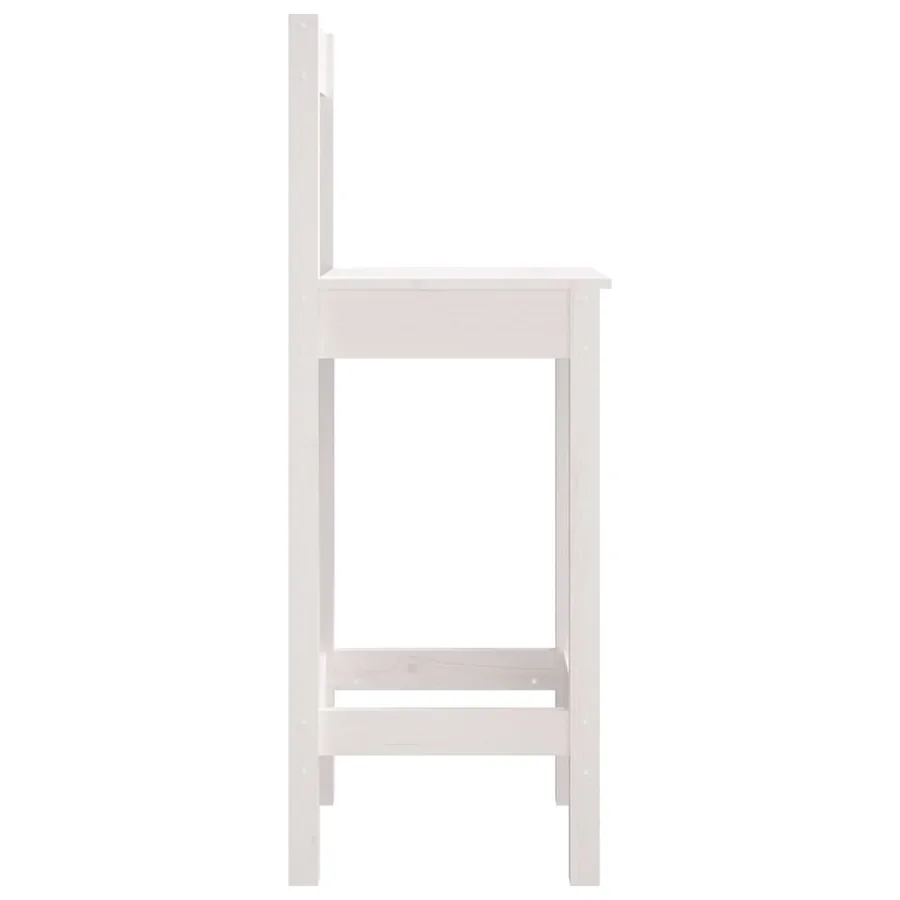 Chaises de bar lot de 2 blanc 40x41,5x112 cm bois de pin solide - 5