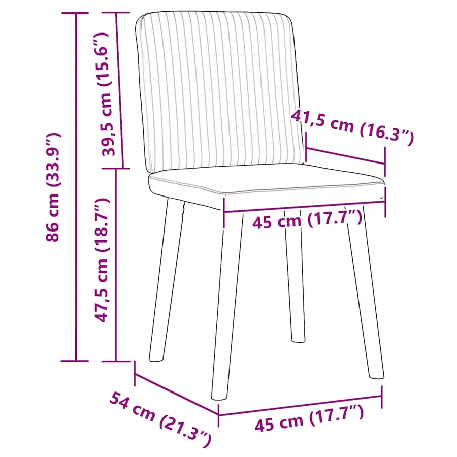 Chaises à manger lot de 6 gris foncé tissu - 9
