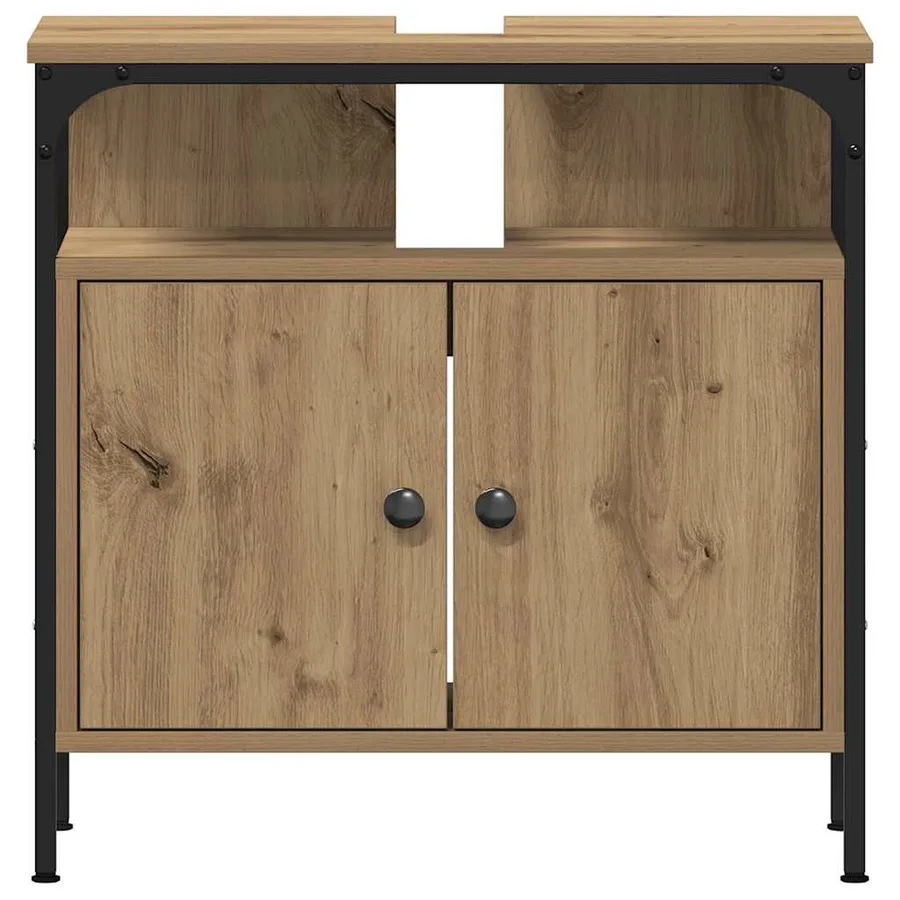 Ensemble de mobilier de salle de bain 4 pc Chêne artisanal - 8