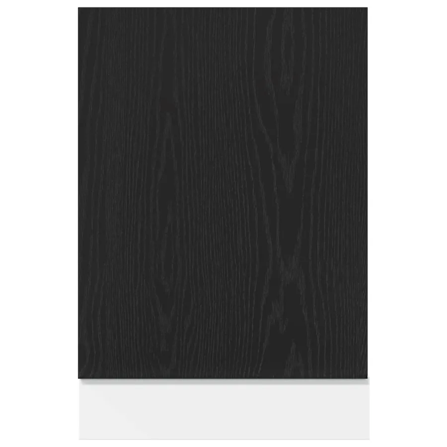 Panneau de lave-vaisselle Lyon en chêne noir 45 x 1,5 x 67 cm bois d'ingénierie - 4