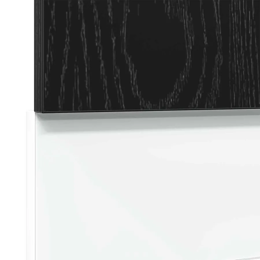Panneau de lave-vaisselle Lyon en chêne noir 45 x 1,5 x 67 cm bois d'ingénierie - 7
