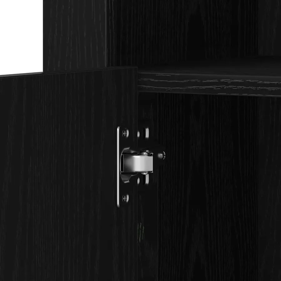 Buffet LED Chêne noir 41 x 37 x 67 cm Bois d'ingénierie - 11