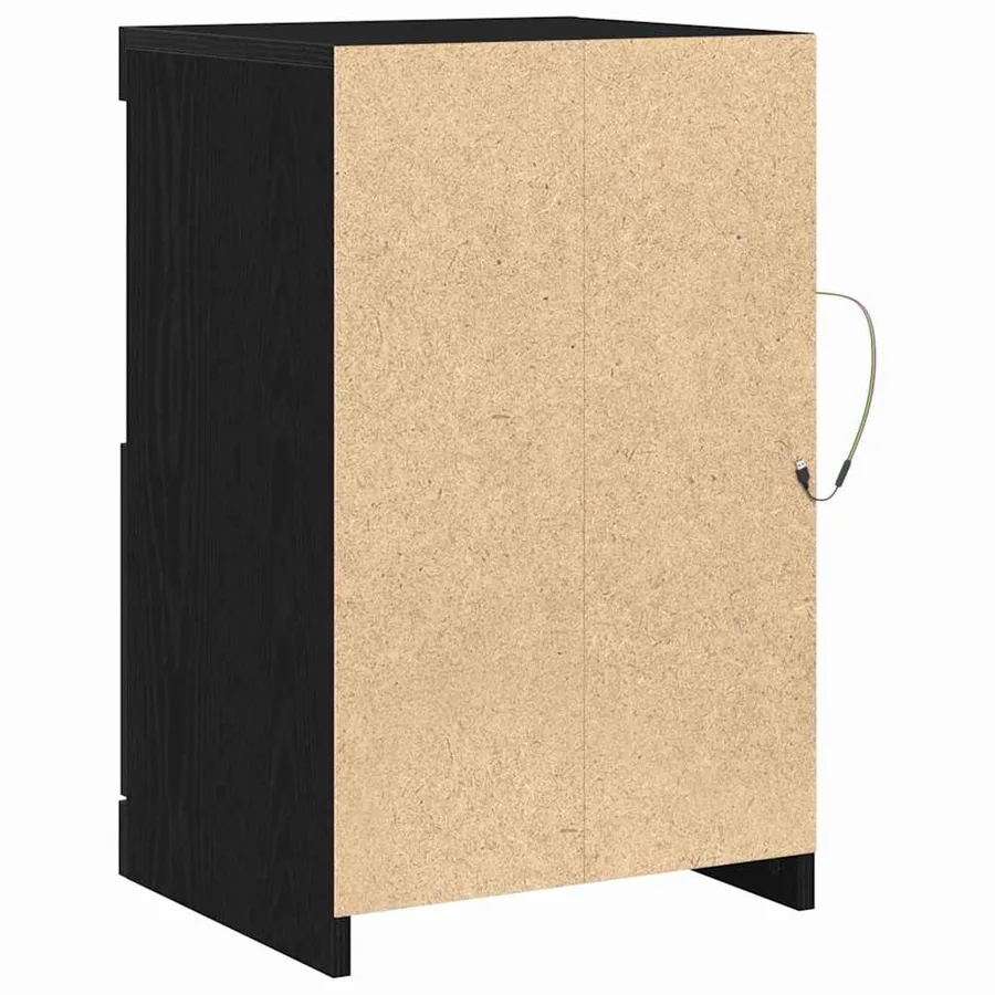 Buffet LED Chêne noir 41 x 37 x 67 cm Bois d'ingénierie - 9