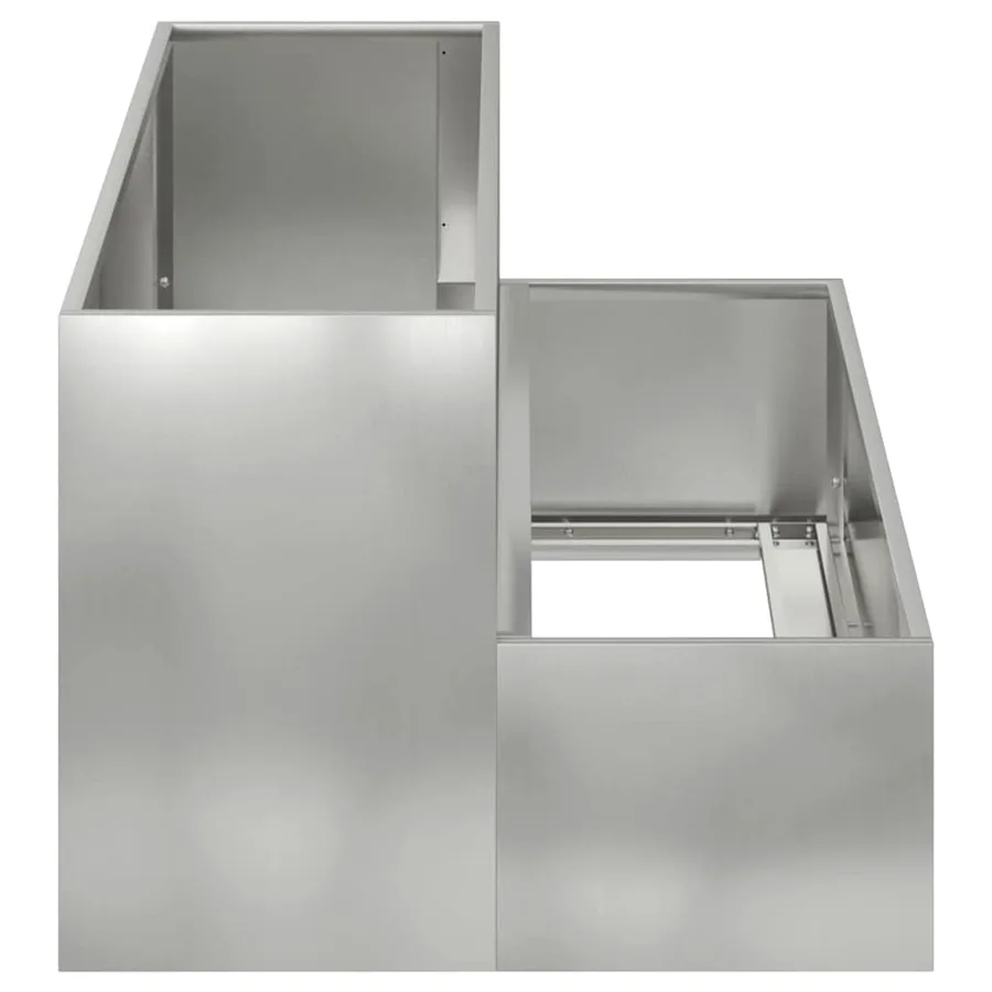 Cache-pot de jardin Argent 100 x 60 x 45 cm Acier galvanisé - 7