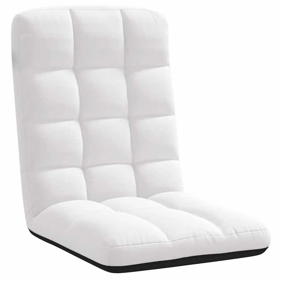 Chaise de sol pliante blanche en tissu 71 x 51 x 62 cm - 2