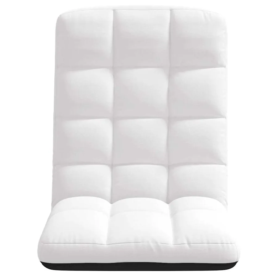Chaise de sol pliante blanche en tissu 71 x 51 x 62 cm - 4