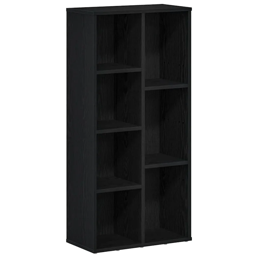 Bibliothèque en chêne noir 50 x 25 x 104 cm bois d'ingénierie - 2