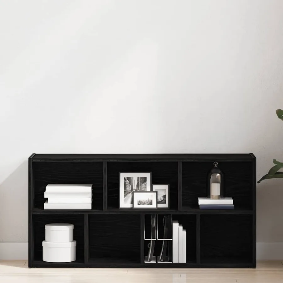 Bibliothèque en chêne noir 50 x 25 x 104 cm bois d'ingénierie - 3