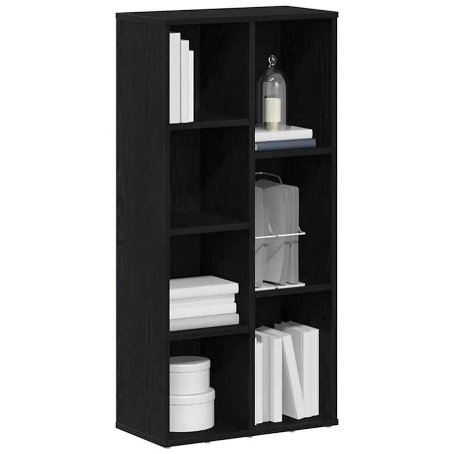 Bibliothèque en chêne noir 50 x 25 x 104 cm bois d'ingénierie - 4