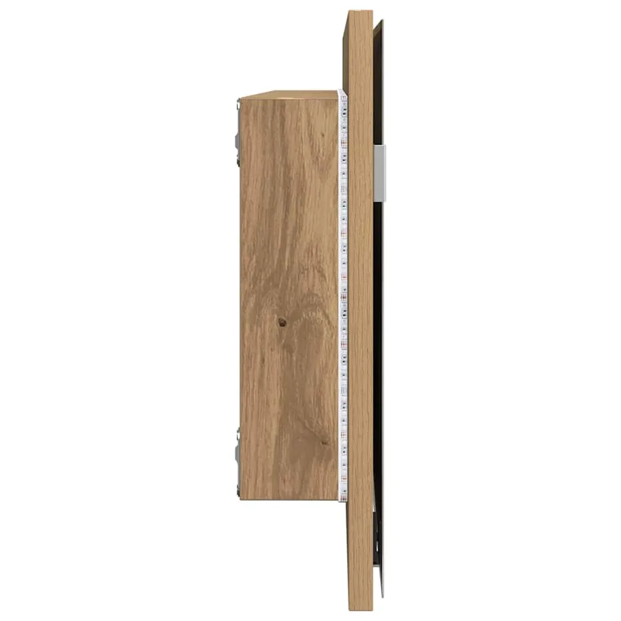 Miroir chêne artisanal 80 x 37 cm Verre et Bois Ingénierie - 6