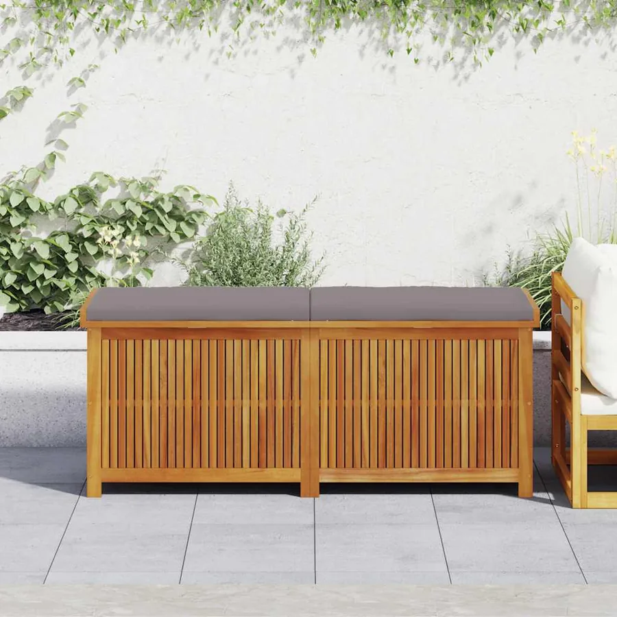 Boîte à coussins d'extérieur 150x50x60,5cm bois massif d'acacia