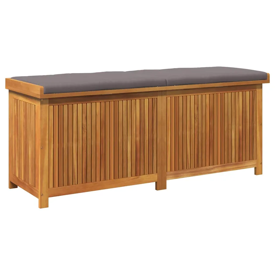 Boîte à coussins d'extérieur 150x50x60,5cm bois massif d'acacia - 2