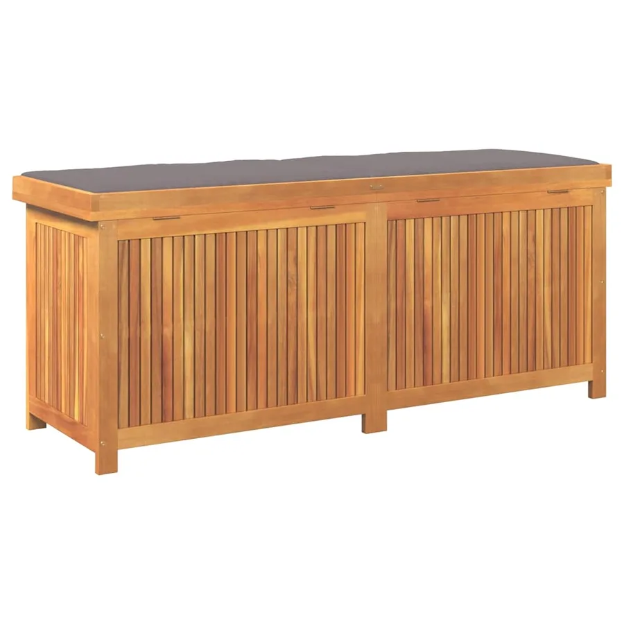 Boîte à coussins d'extérieur 150x50x60,5cm bois massif d'acacia - 7