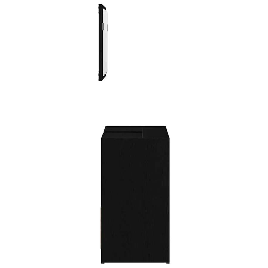 Cabinet de salle de bain avec porte Chêne noir 60 x 33 x 60 cm - 7