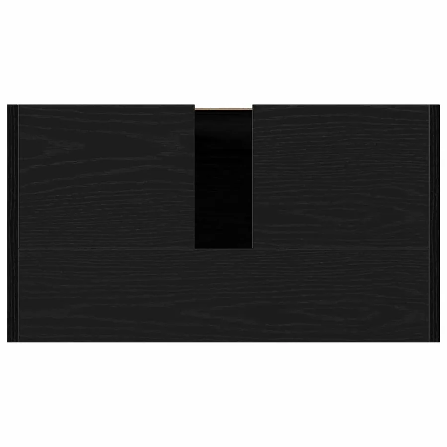 Cabinet de salle de bain avec porte Chêne noir 60 x 33 x 60 cm - 9