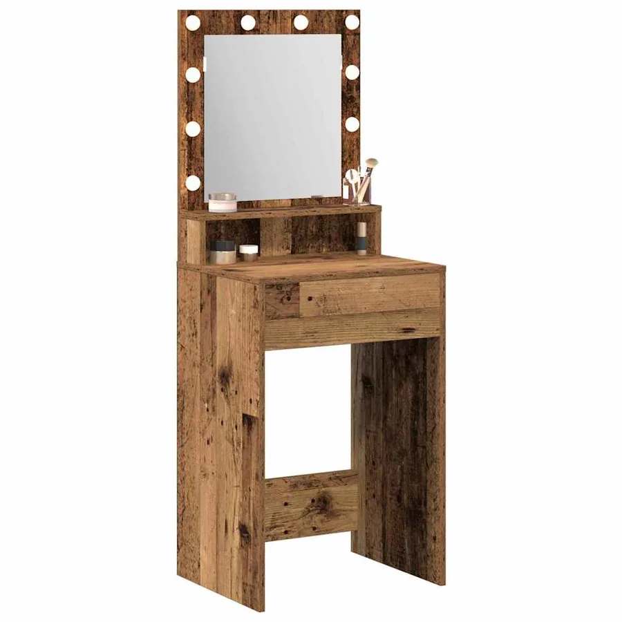Table de Toilette avec étagère Bois ancien 50 x 41 x 135 cm - 3
