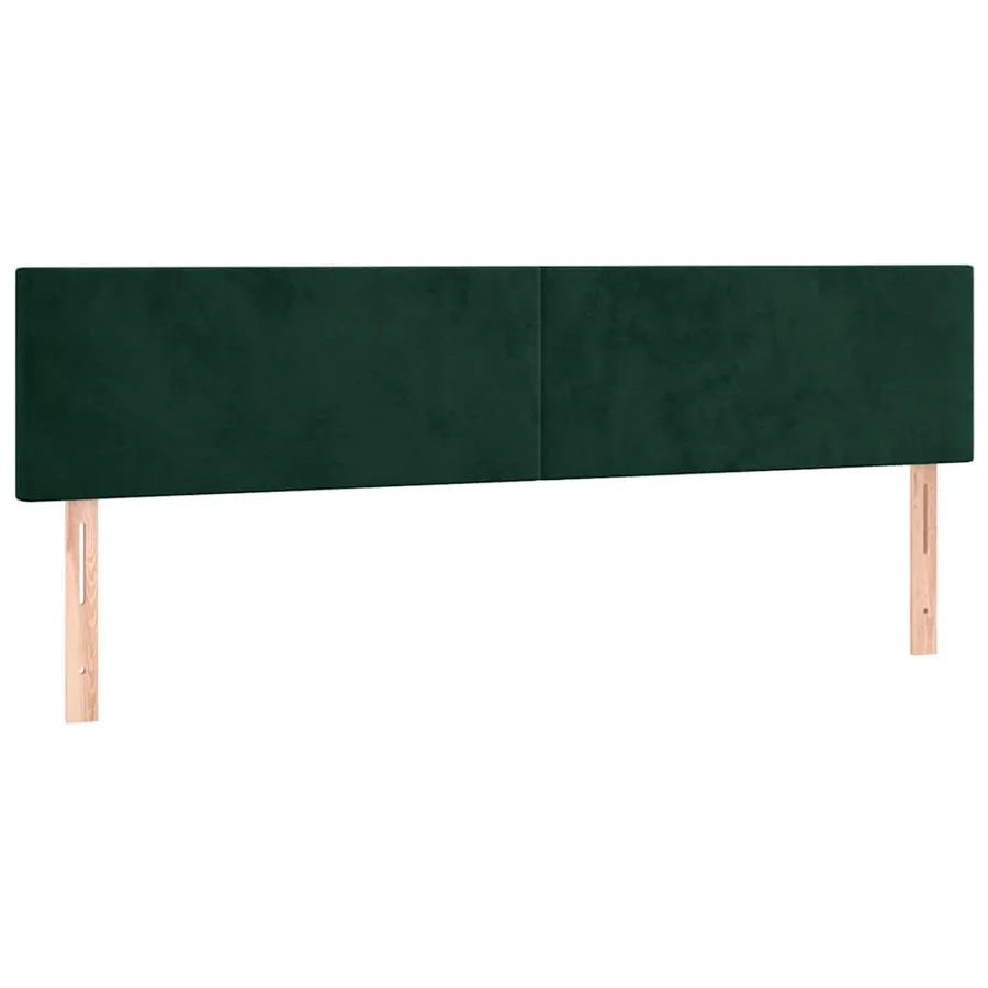 Tête de lit à LED Vert foncé 160x5x78/88 cm Velours - 4