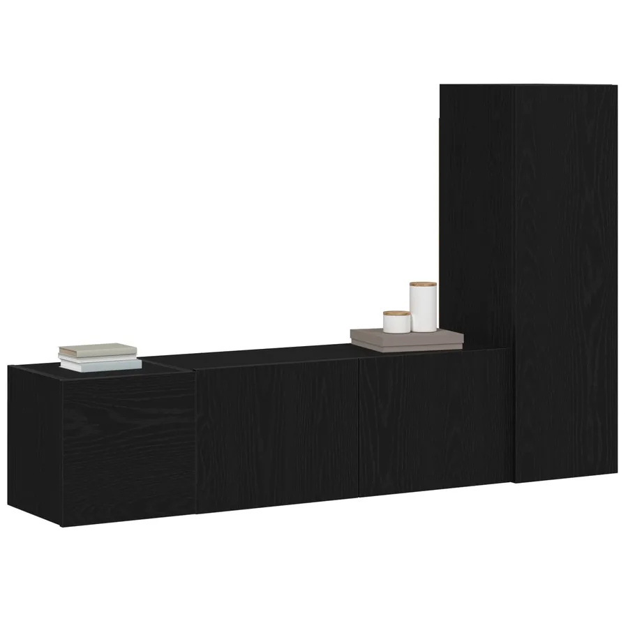 Ensemble meuble TV 3 pcs Chêne noir 130,5 x 30 x 140 cm - 3