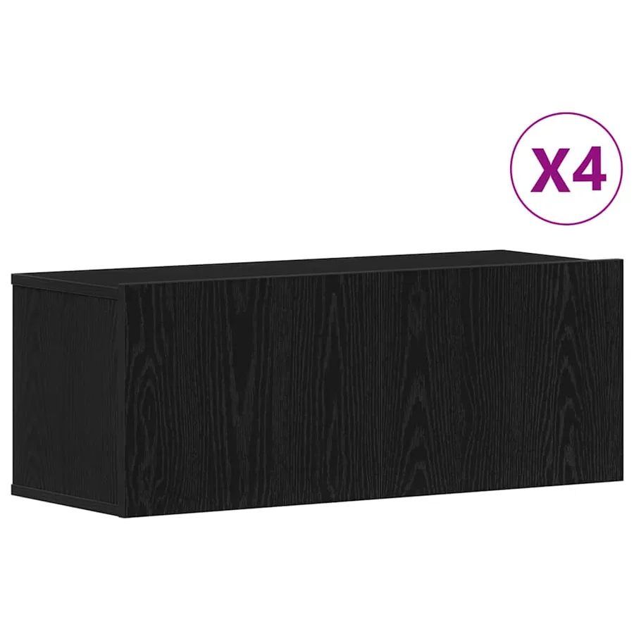 Ensemble meuble TV 4 pcs Chêne noir 80 x 30 x 30 cm - 3