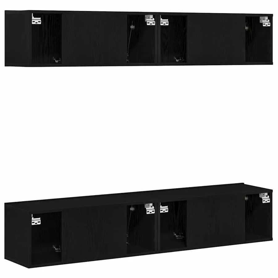 Ensemble meuble TV 4 pcs Chêne noir 80 x 30 x 30 cm - 4