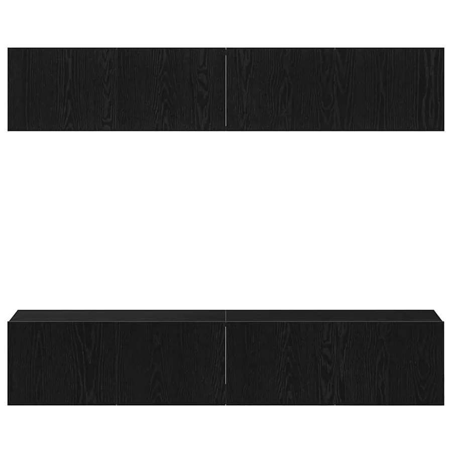 Ensemble meuble TV 4 pcs Chêne noir 80 x 30 x 30 cm - 5