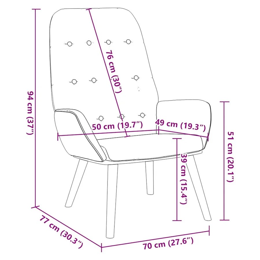 Fauteuil relaxant en tissu bleu - 8