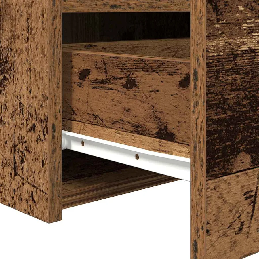Cabinet de chevet Bois ancien 50 x 40 x 45 cm Bois d'ingénierie - 8