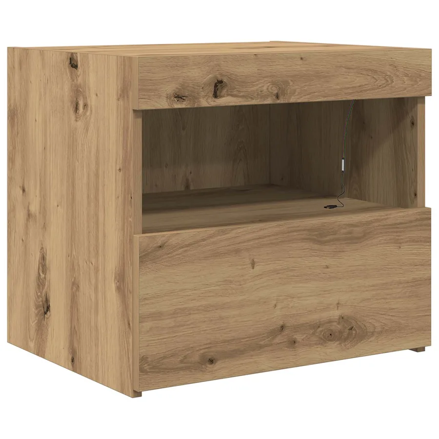 Cabinet de chevet Chêne artisanal 50 x 40 x 45 cm - 2
