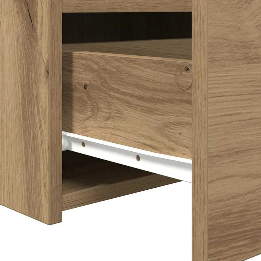 Cabinet de chevet Chêne artisanal 50 x 40 x 45 cm - 8